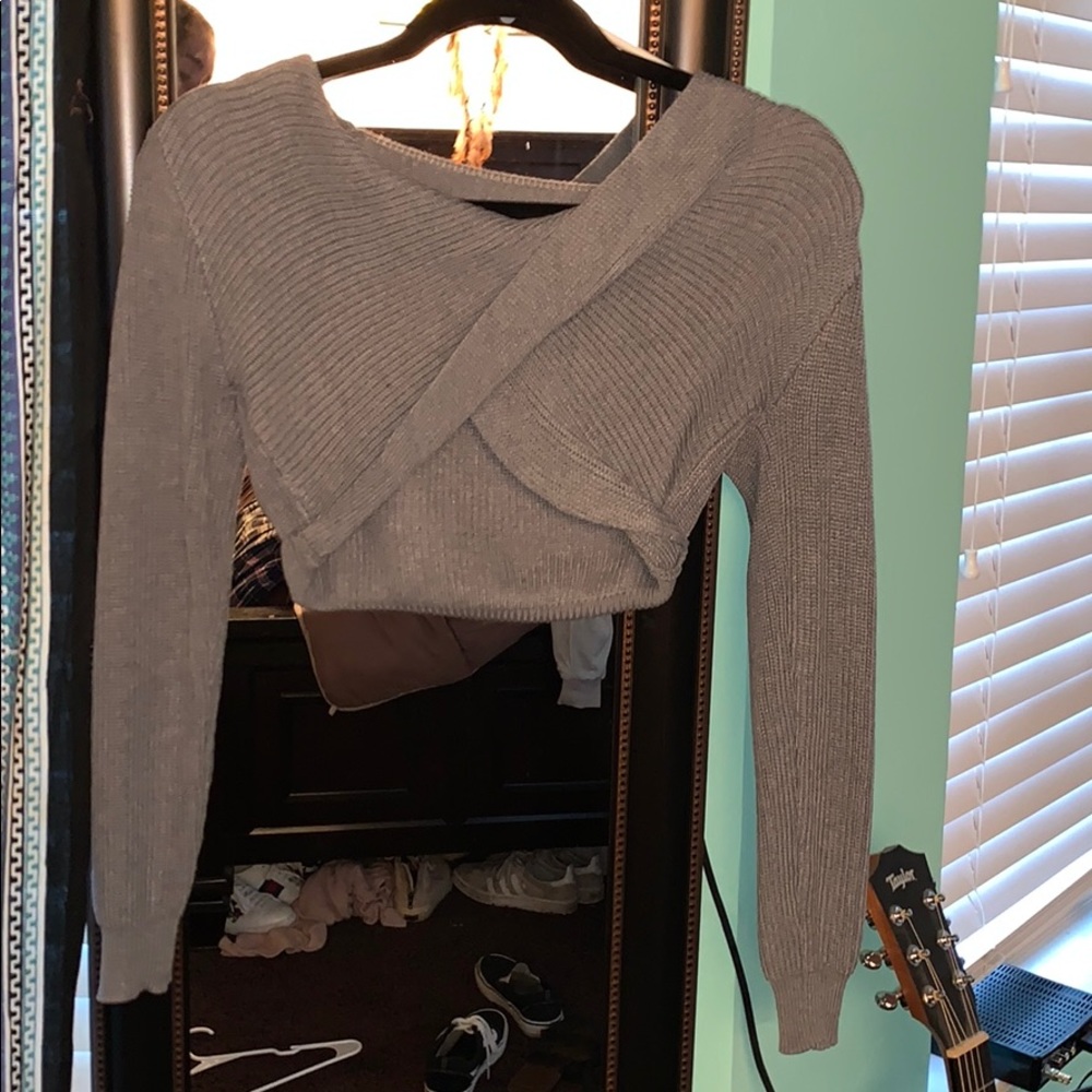 Knit Sweater Crop Top
